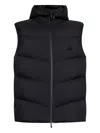 Moncler Black Nylon Guersac Down Jacket In Black