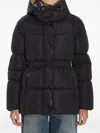 Moncler Agneux Hooded-puffer Jacket In Black