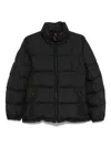 Moncler Puffer Jacket With High Collar And Cuffs In Black