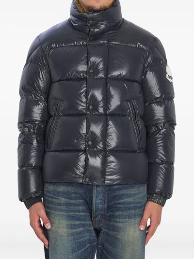 Moncler Men Tripiti Short Down Jacket Navy In Blue