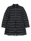Moncler Puffer Jacket Long High Collar In Black