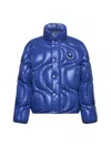 Moncler X Palm Angels Haunani Short Down Jacket Blue In Blue