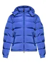Moncler Maya Nylon Down Jacket In Blue