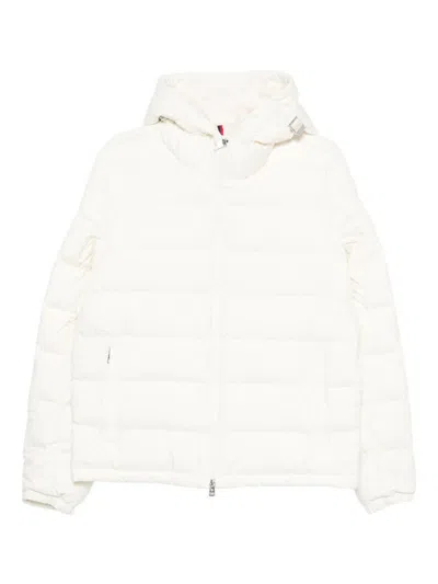 Moncler Hooded Quilted Jacket In White