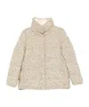 Moncler Cochevisse Lurex Boucle Puffer Jacket In Neutral