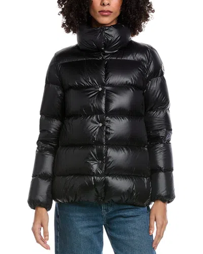Moncler Serittes Hooded Short Down Jacket In Black