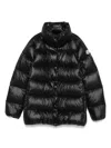 Moncler Stand Collar Short Down Jacket In Black
