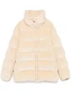 Moncler Yellow Cochevisse Corduroy Short Down Jacket In Neutrals