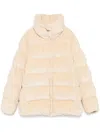 Moncler Yellow Cochevisse Corduroy Short Down Jacket In Neutrals
