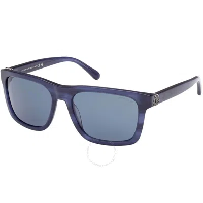 Moncler Colada Blue Rectangular Men's Sunglasses Ml0285 64v 58