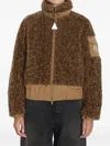 Moncler Coligny Padded Faux Fur And Shell Jacket In Brown