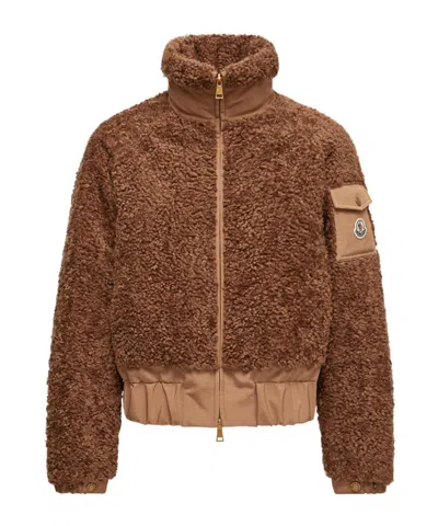 MONCLER COLIGNY TEDDY-EFFECT FLEECE JACKET