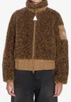 Moncler Coligny Padded Faux Fur And Shell Jacket In Brown
