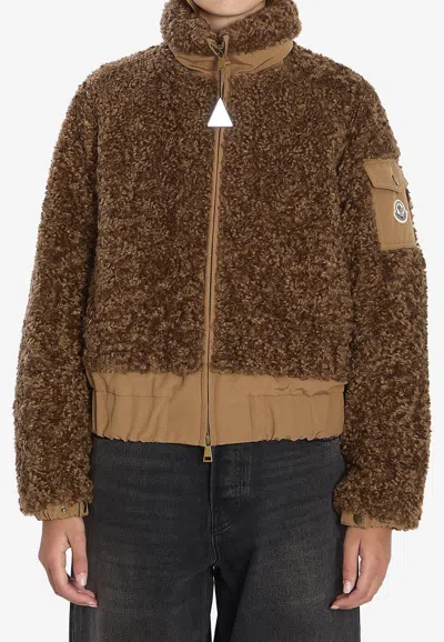 MONCLER COLIGNY TEDDY ZIP-UP JACKET