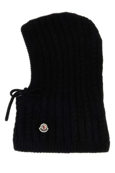 Moncler Collar Alpaca Blend Knit Balaclava In Black