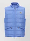 Moncler Padded High Collar Sleeveless Bodywarmer In Blue