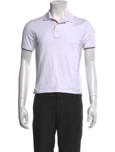 Pre-owned Moncler Collar Short Sleeve Polo Shirt In Black
