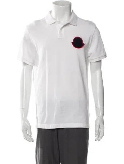 Pre-owned Moncler Collar Short Sleeve Polo Shirt In Neutral