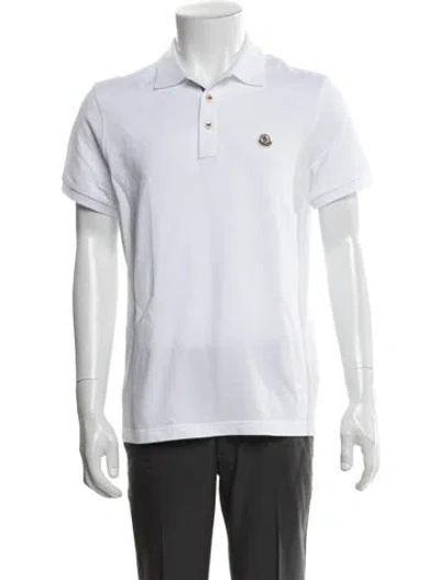 Pre-owned Moncler Collar Short Sleeve Polo Shirt W/ Tags In White