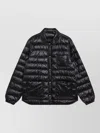 Moncler Collared Neck Jacket Front Pockets Long Sleeves In Black