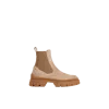 Shop Moncler Bottes Chelsea En Daim Hevea In Beige