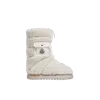 Moncler Gaia Pocket Mid Shearling Boots, Women, White, Size: 39 In Blanc