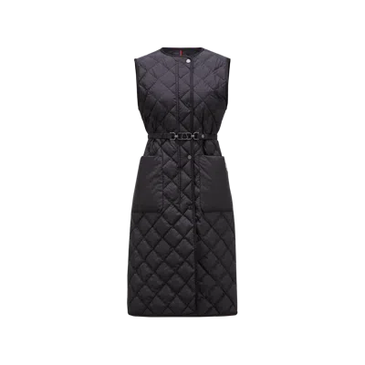Moncler Butor Long Down Vest Black