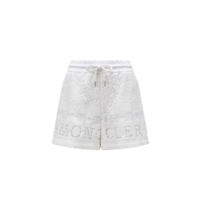 Moncler Natural Fabric Women's Mini Shorts For Summer 2024 In Beige