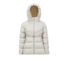 Moncler Brosse Belted Padded Jacket In White