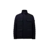 Moncler Munt Hooded Zip-up Down Jacket In Bleu