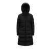 Moncler Avocette Hooded Long Down Jacket, Women, Black, Size: 5 In Black