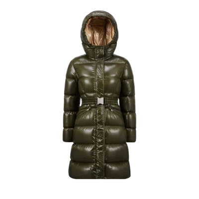 Moncler Doudoune Longue Bellevue In Green