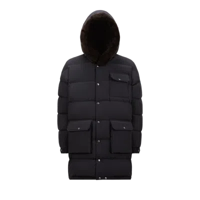 Moncler Doudoune Longue Rowan In Blue