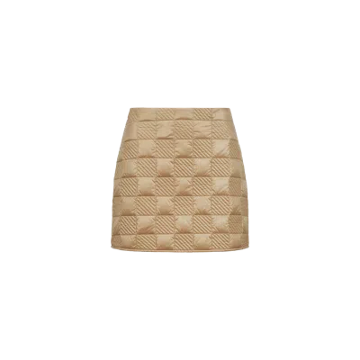 Moncler Collection Mini-jupe Matelassée In Neutral