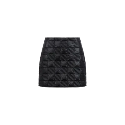 Moncler Collection Mini-jupe Matelassée In Black