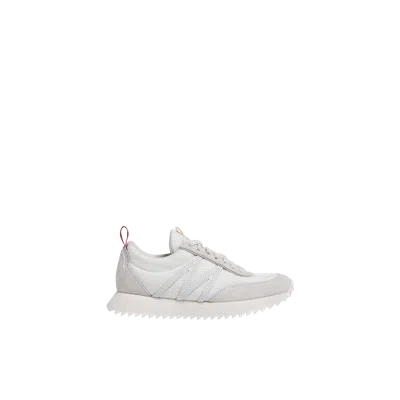 MONCLER PACEY NYLON & SUEDE TRAINERS, MEN, WHITE, SIZE: 43