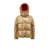 Moncler Parana Hooded Short Down Jacket, Women, Beige, Size: 3 In Brown