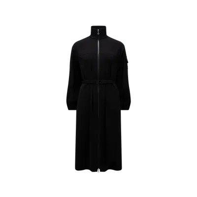 Moncler Collection Robe Midi En Satin In Black
