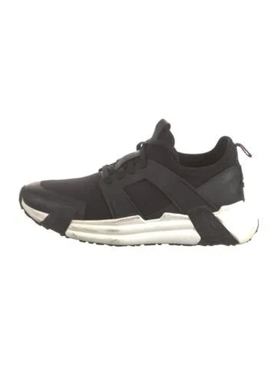 Pre-owned Moncler Colorblock Pattern Athletic Sneakers In Black