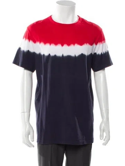 Pre-owned Moncler Colorblock Pattern Crew Neck T-shirt In Blue