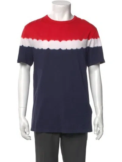 Pre-owned Moncler Colorblock Pattern Crew Neck T-shirt In Blue