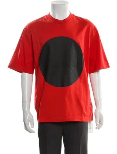 Pre-owned Moncler Colorblock Pattern Crew Neck T-shirt In Orange