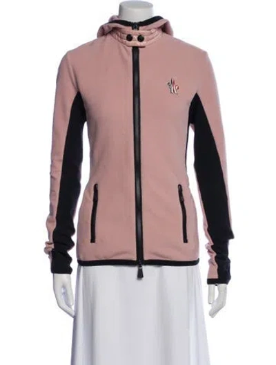 Pre-owned Moncler Colorblock Pattern Jacket In Pink