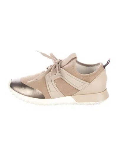 Pre-owned Moncler Colorblock Pattern Sneakers In Brown