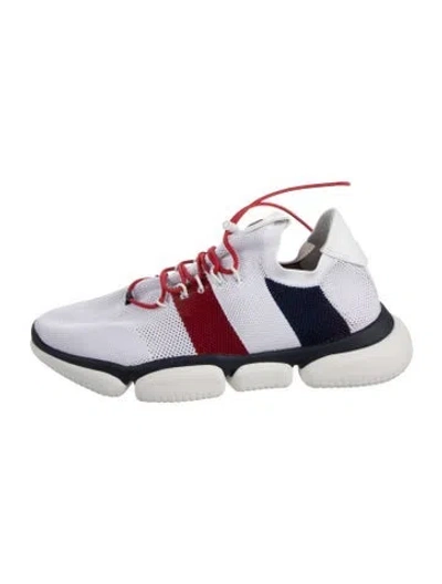 Pre-owned Moncler Colorblock Pattern Sneakers In White