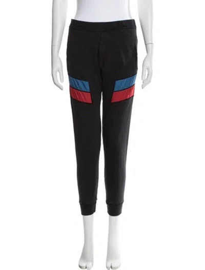 Pre-owned Moncler Colorblock Pattern Sweatpants In Black