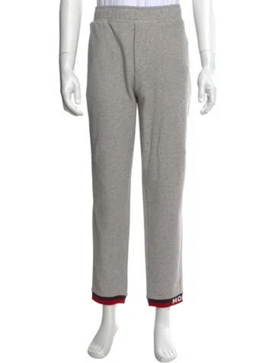 Pre-owned Moncler Colorblock Pattern Sweatpants In Gray