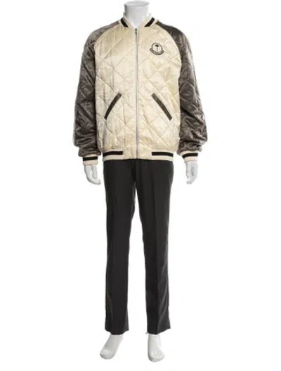 Pre-owned Moncler Colorblock Pattern Utility Jacket In Gray