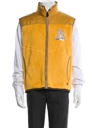 Pre-owned Moncler Colorblock Pattern Vest In Yellow