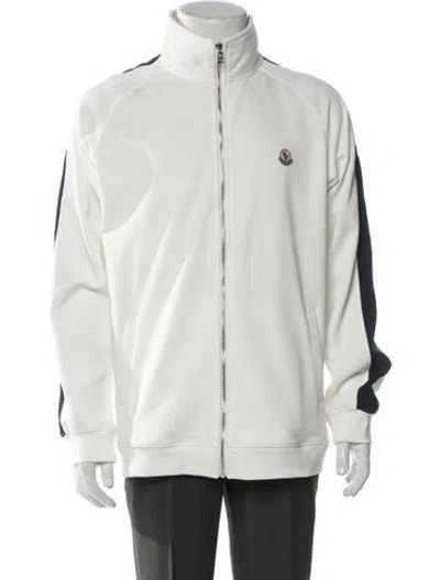 Pre-owned Moncler Colorblock Pattern Windbreaker In White
